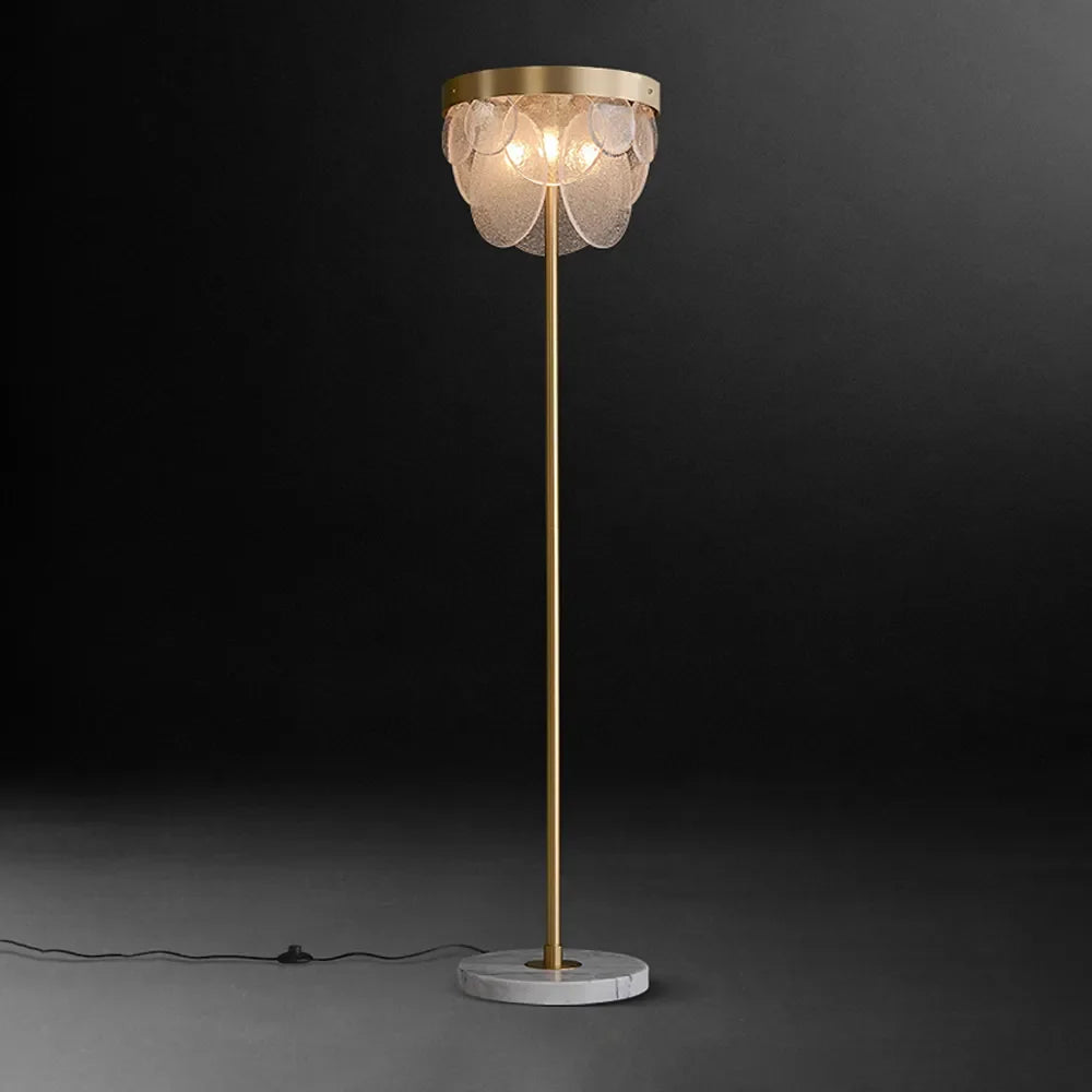 Luxury Frosted Glass Shade LED Flower Floor Lamp Modern - view 1