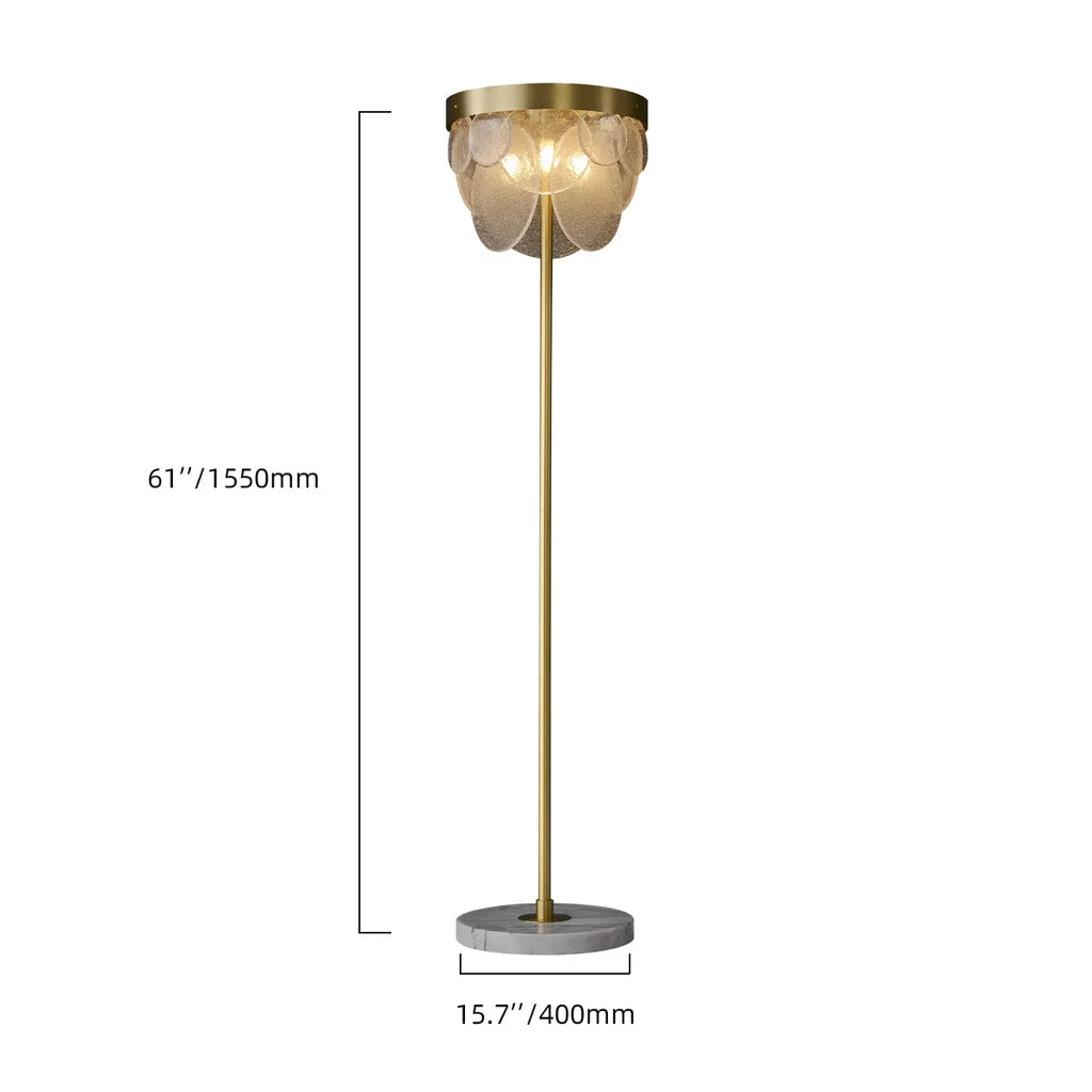 Luxury Frosted Glass Shade LED Flower Floor Lamp Modern - view 10