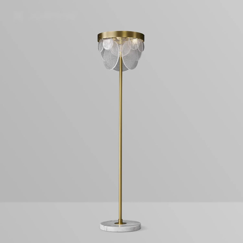 Luxury Frosted Glass Shade LED Flower Floor Lamp Modern - view 2
