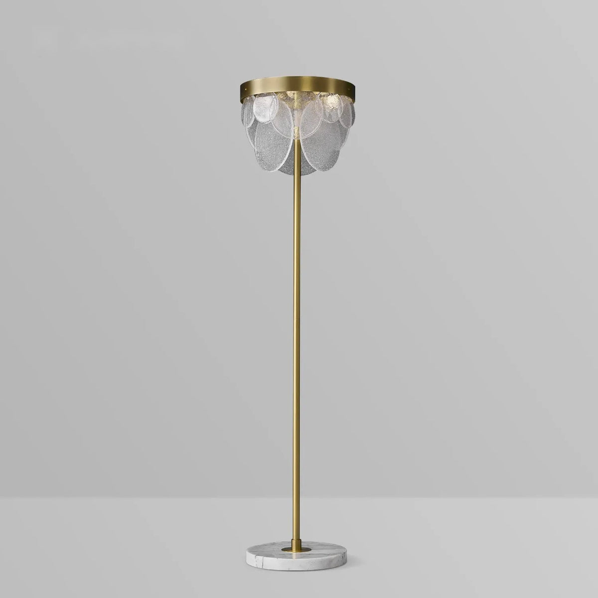 Luxury Frosted Glass Shade LED Flower Floor Lamp Modern - view 2