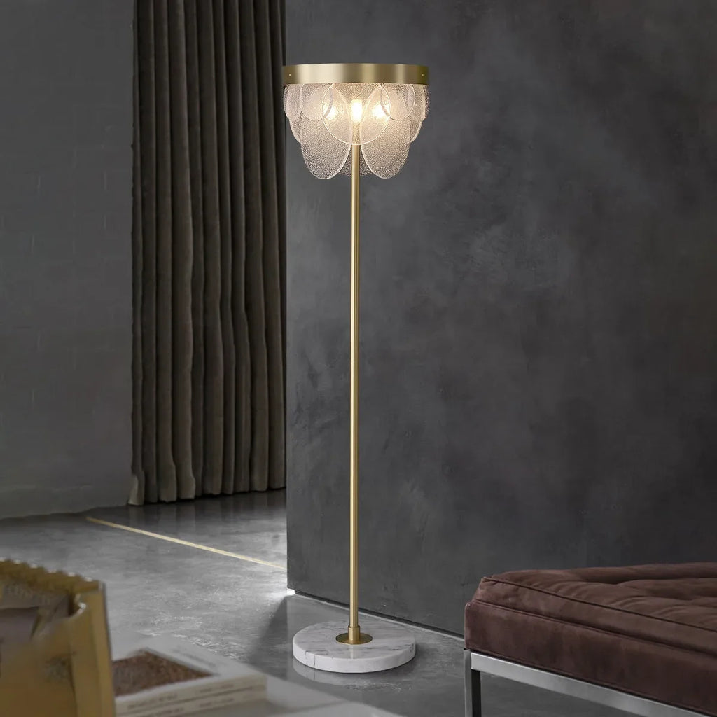 Luxury Frosted Glass Shade LED Flower Floor Lamp Modern - view 4