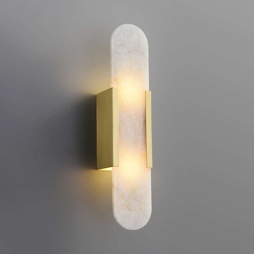 Melange Elongated Alabaster Sconce H 19.7'' - view 1