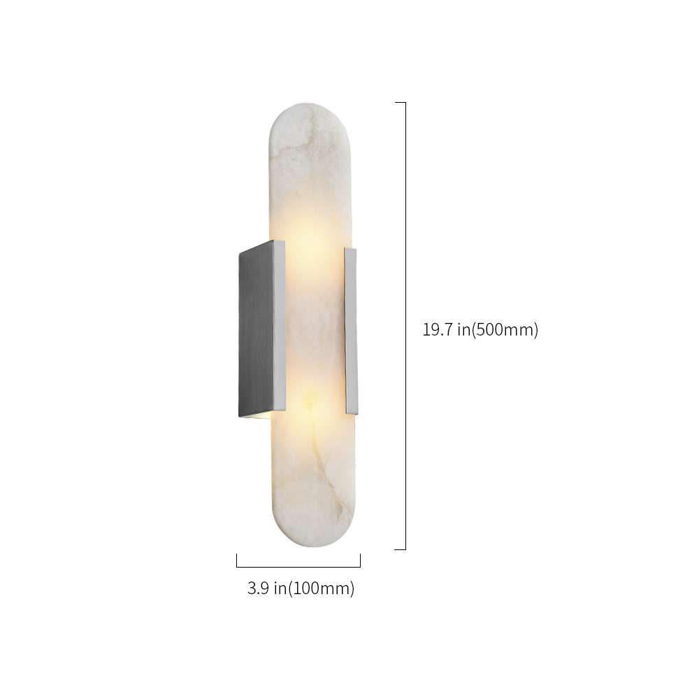 Melange Elongated Alabaster Sconce H 19.7'' - view 10
