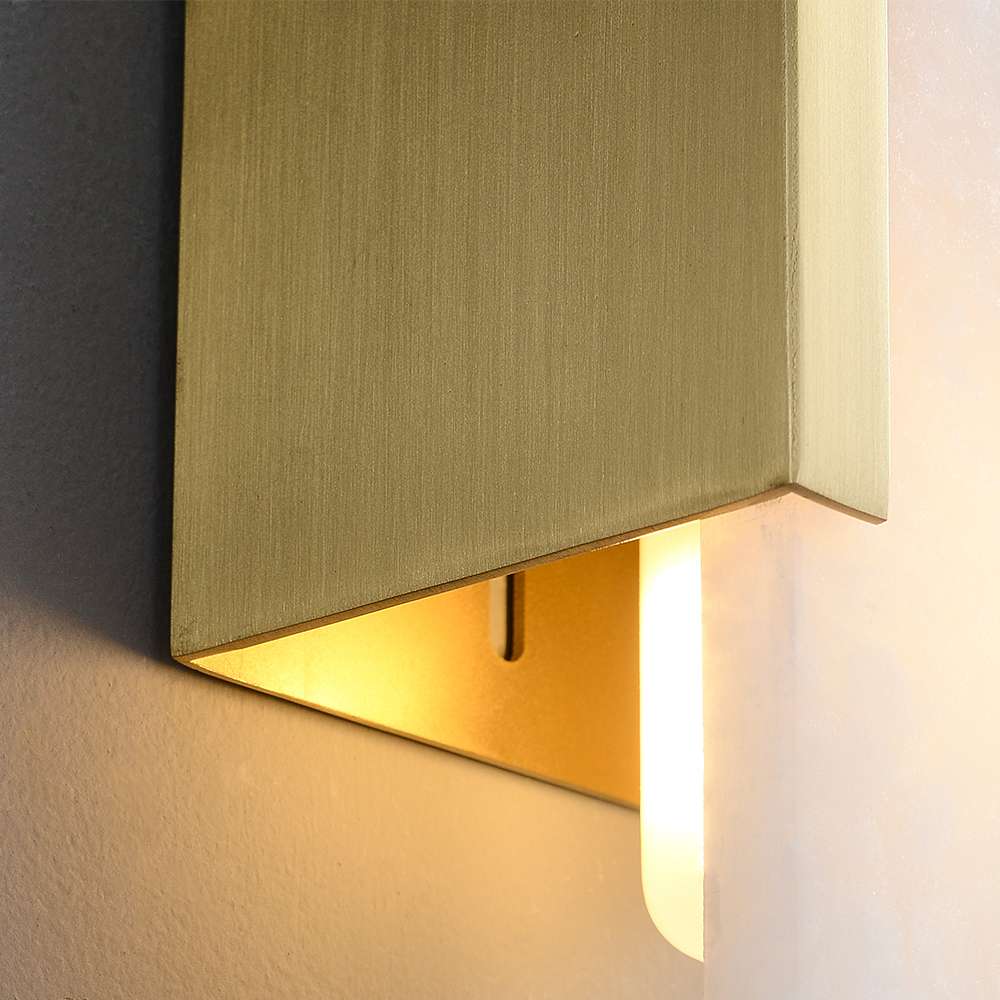 Melange Elongated Alabaster Sconce H 19.7'' - view 6