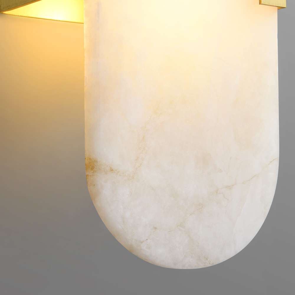 Melange Elongated Alabaster Sconce H 19.7'' - view 7