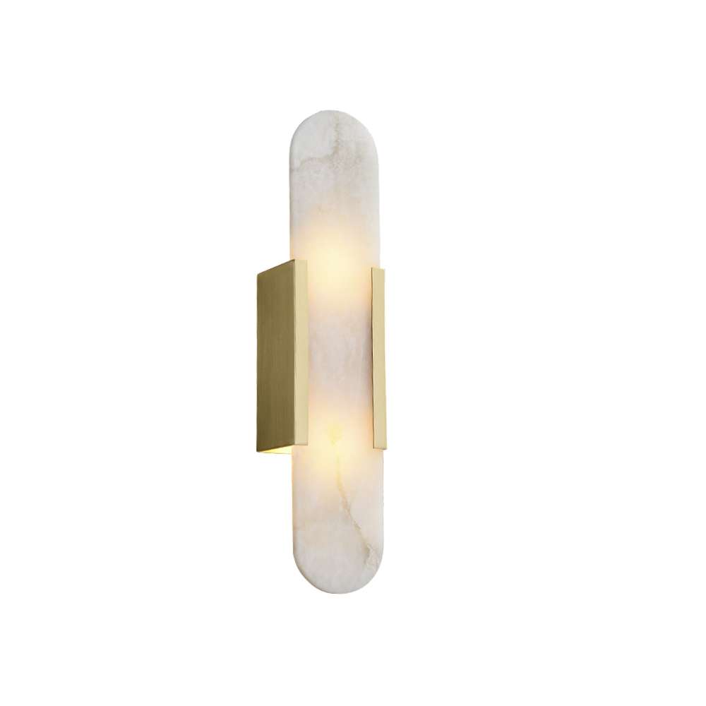 Melange Elongated Alabaster Sconce H 19.7'' - view 8