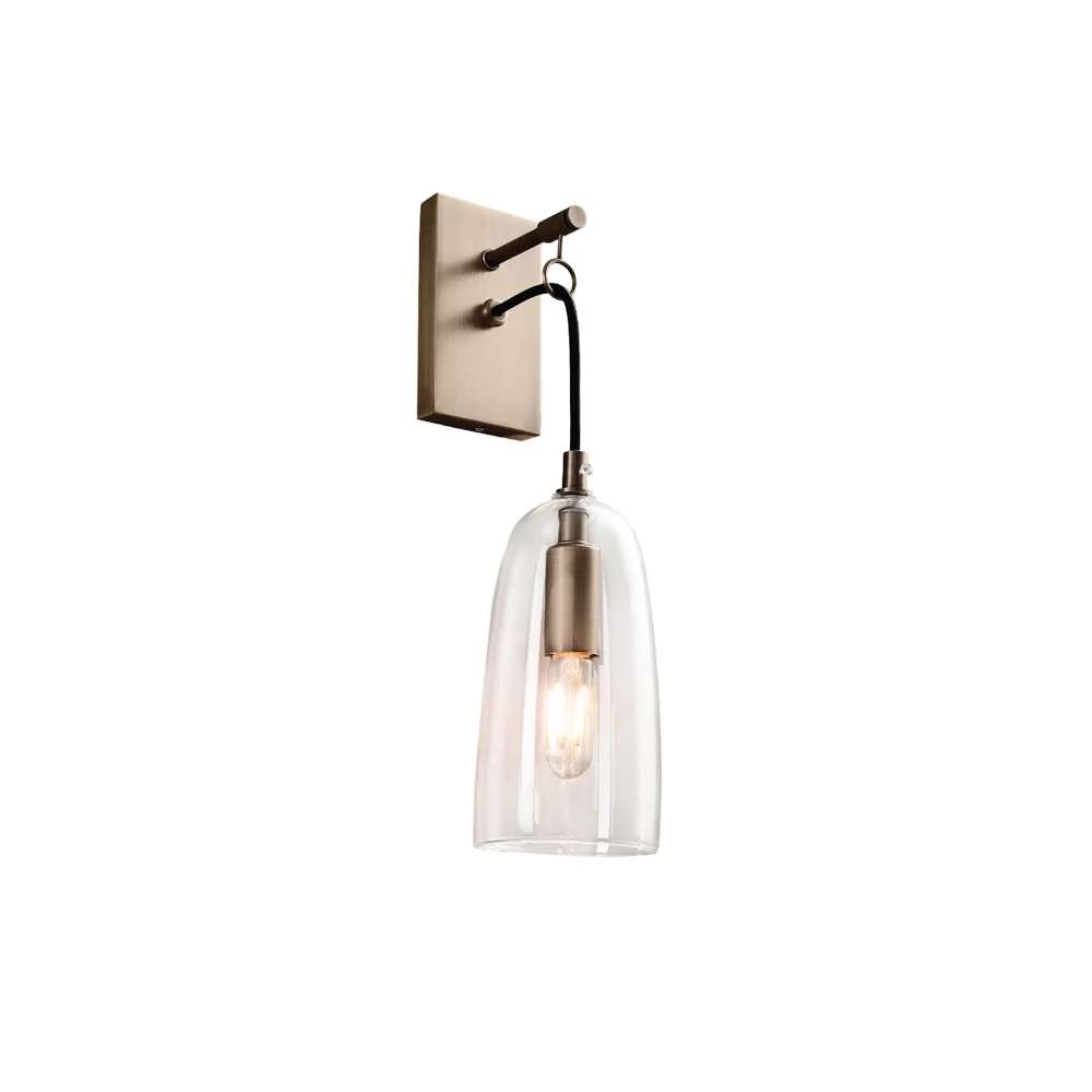 Modern Lure Clear Glass Shade Wall Sconces for Living Room - view 9