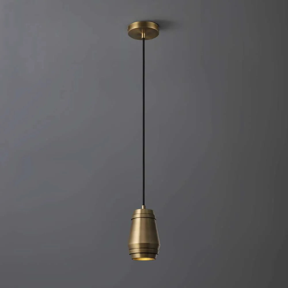Mid Century Modern Creative All Copper Hanging Lamp - view 1