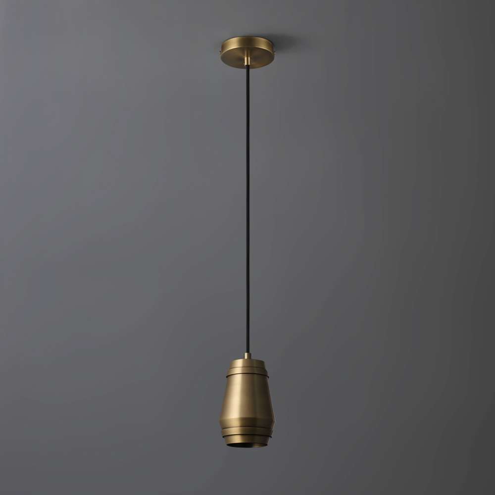 Mid Century Modern Creative All Copper Hanging Lamp - view 2