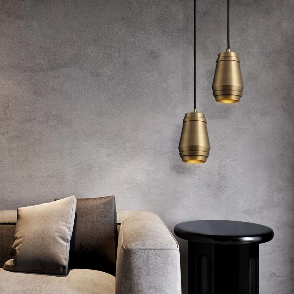 Mid Century Modern Creative All Copper Hanging Lamp - view 5