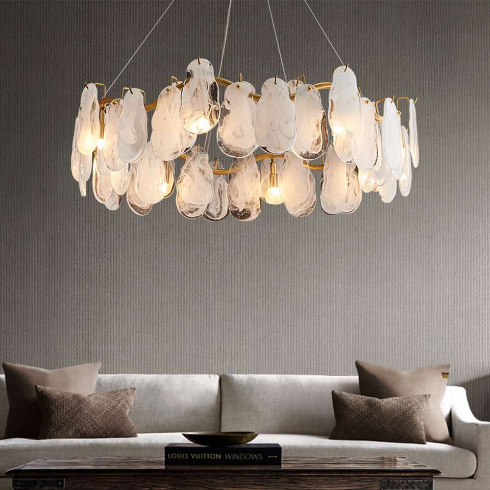 Contemporary Cloud Multi-Tier Cloud Glass Chandelier - view 4