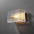Modern Kalmar Square Clear Glass Wall Light with Brass Shade - view 1