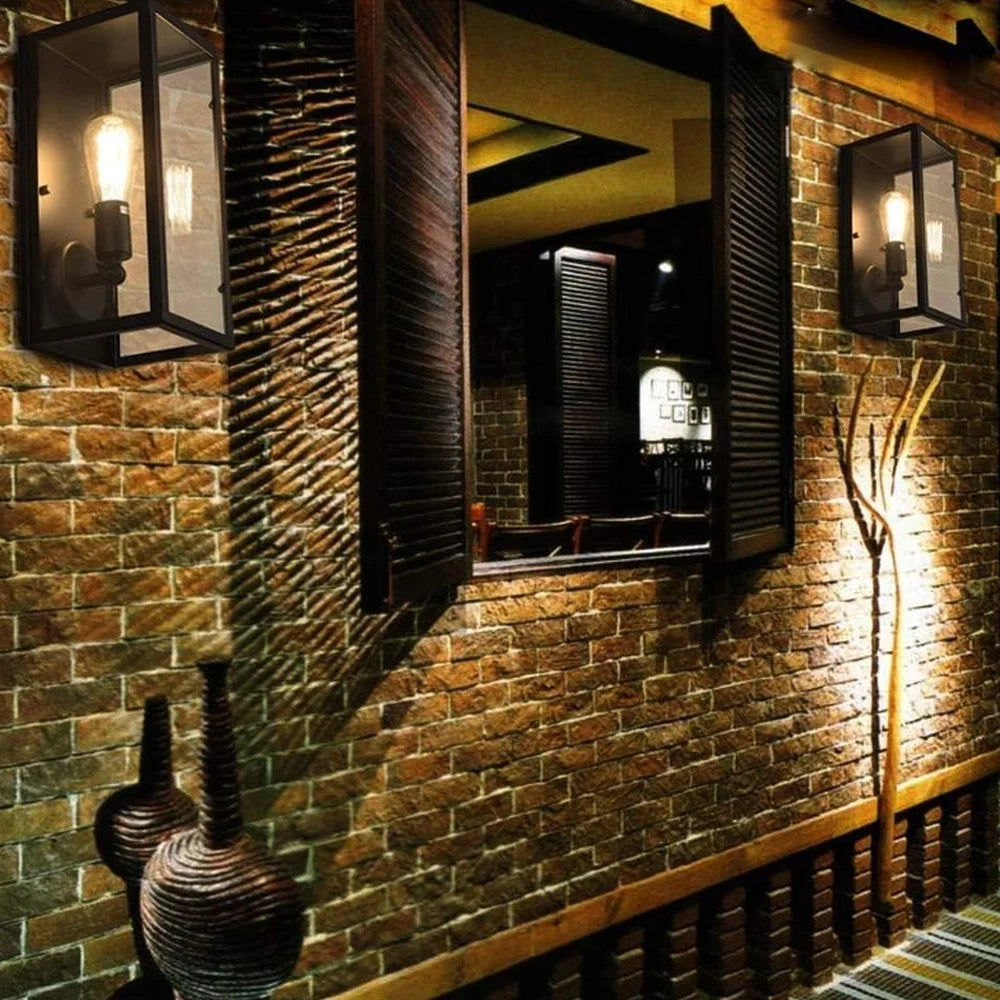 Modern Outdoor Lighting with Square Matte Black Metal Lantern - view 4
