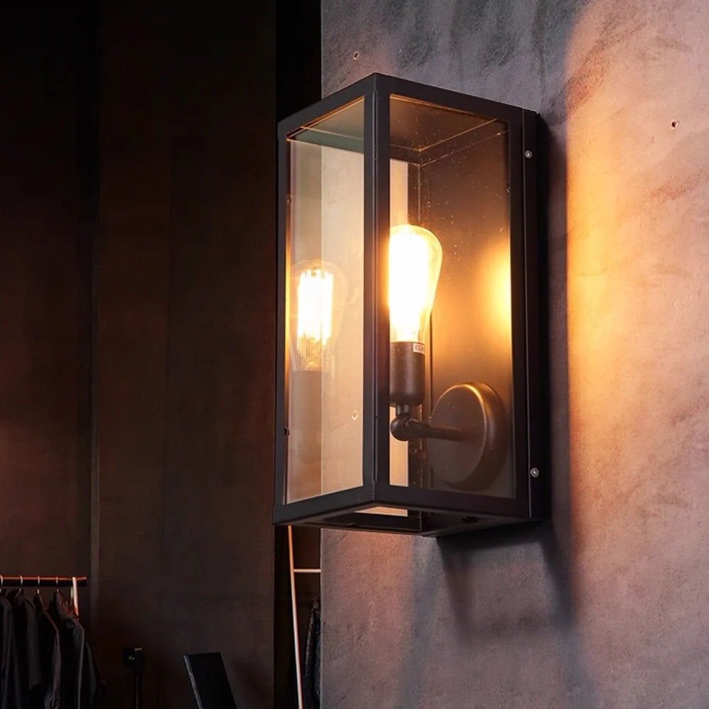 Modern Outdoor Lighting with Square Matte Black Metal Lantern - view 6
