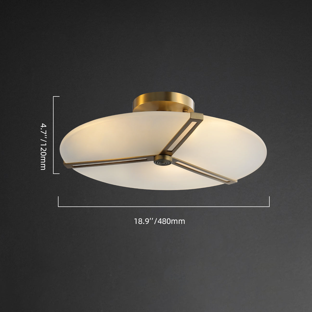 Modern Ceiling Lights With Matte White Glass Shade - view 15