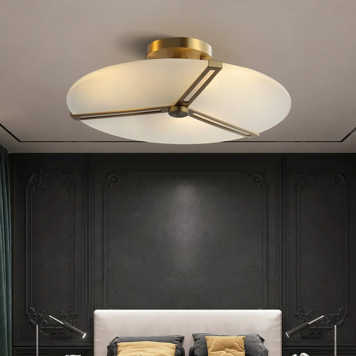 Modern Ceiling Lights With Matte White Glass Shade - view 5