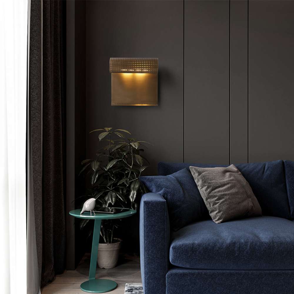 Mid-Century Luxury Brass Scroll Wall Sconce - view 4