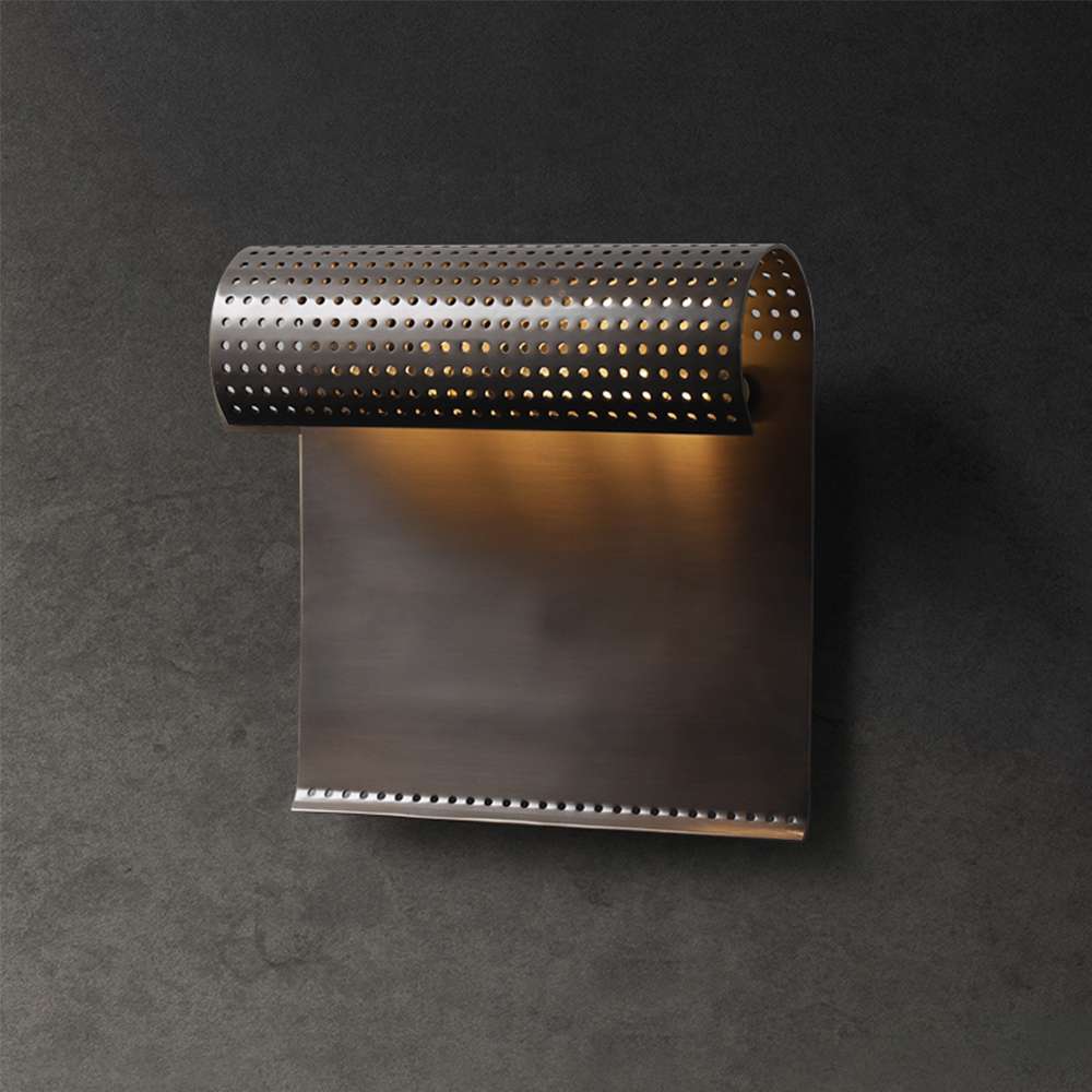 Mid-Century Luxury Brass Scroll Wall Sconce - view 5