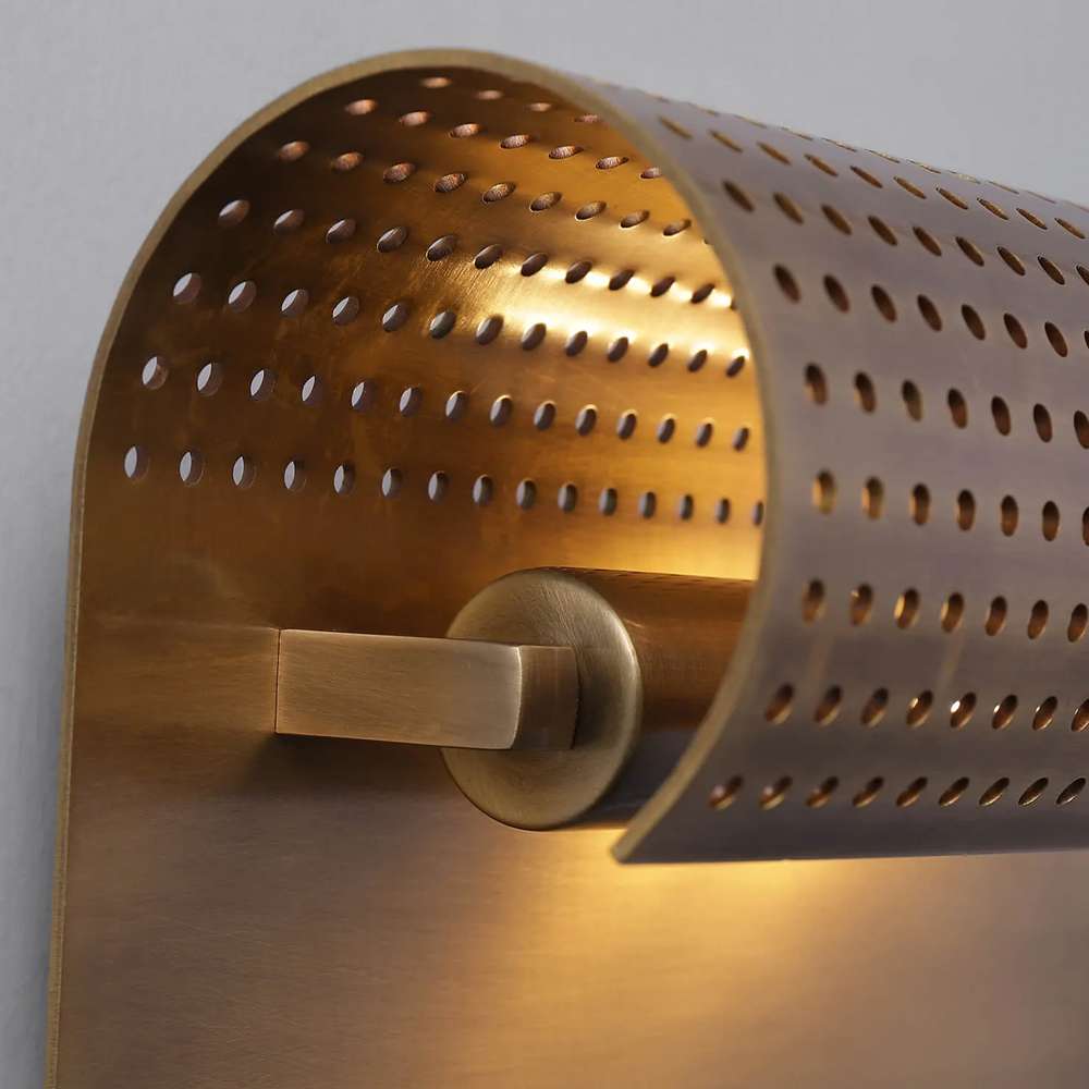 Mid-Century Luxury Brass Scroll Wall Sconce - view 6