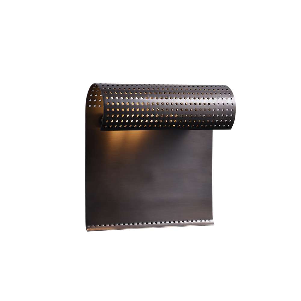 Mid-Century Luxury Brass Scroll Wall Sconce - view 9