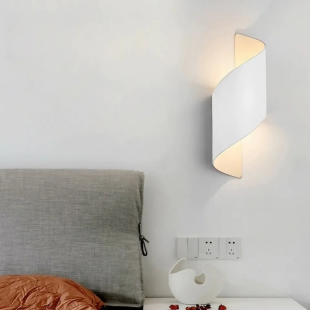 Contemporary Metal Shade Twist LED Outdoor Wall Sconces - view 2