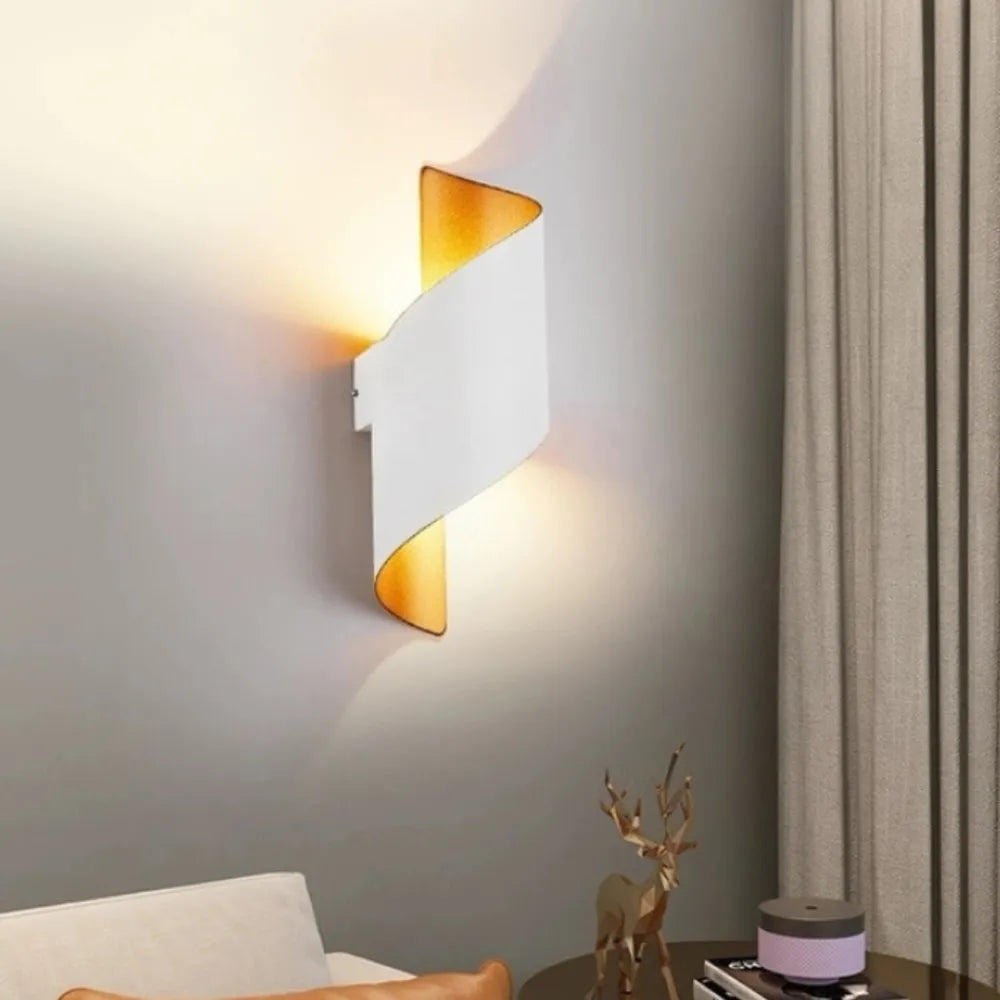 Contemporary Metal Shade Twist LED Outdoor Wall Sconces - view 3