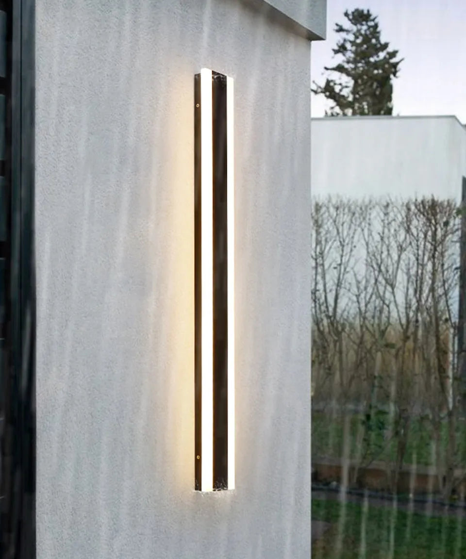 Haylen Solar Cylinder Outdoor Wall Lighting in Black - view 3