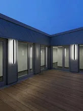 Haylen Solar Cylinder Outdoor Wall Lighting in Black - view 9