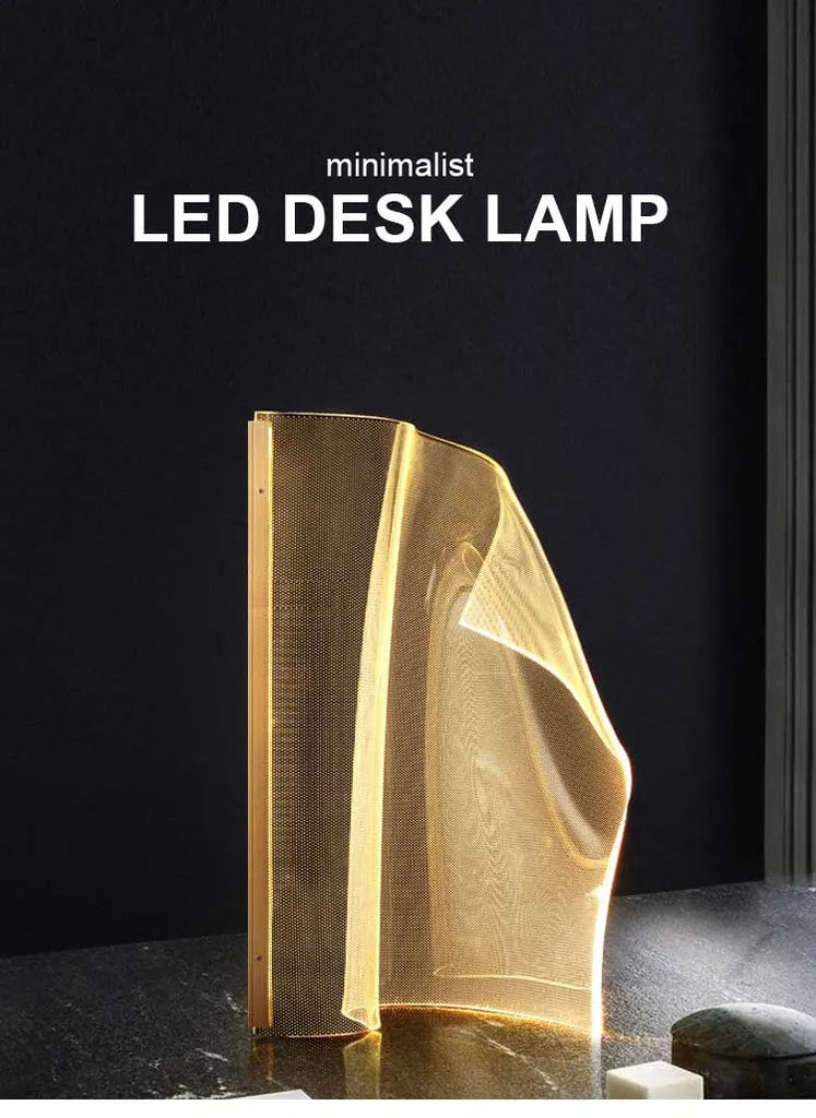 Book Shaped LED Acrylic Minimalist Modern Table Lamps - view 4