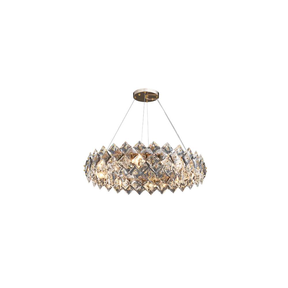 Scale Round Clear Crystal Shade Modern Chandelier Lights - view 10