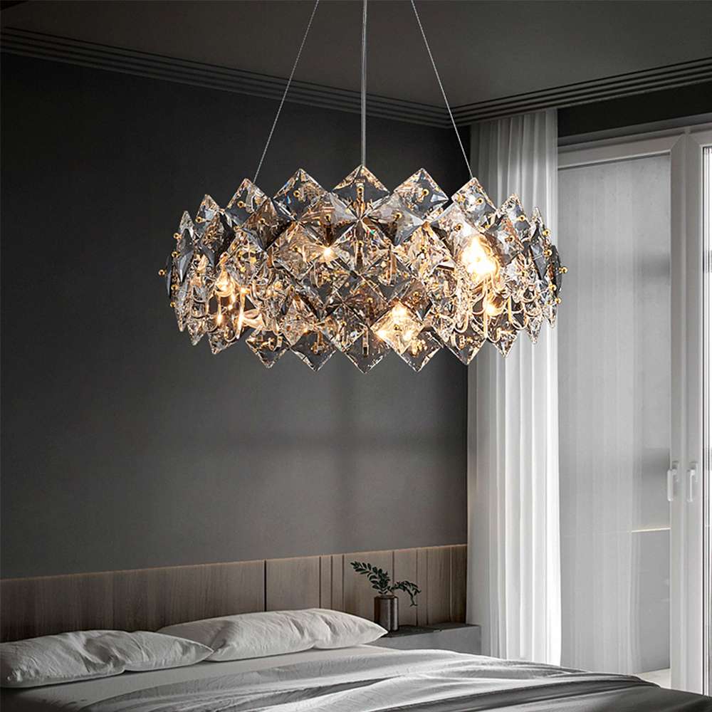 Scale Round Clear Crystal Shade Modern Chandelier Lights - view 3