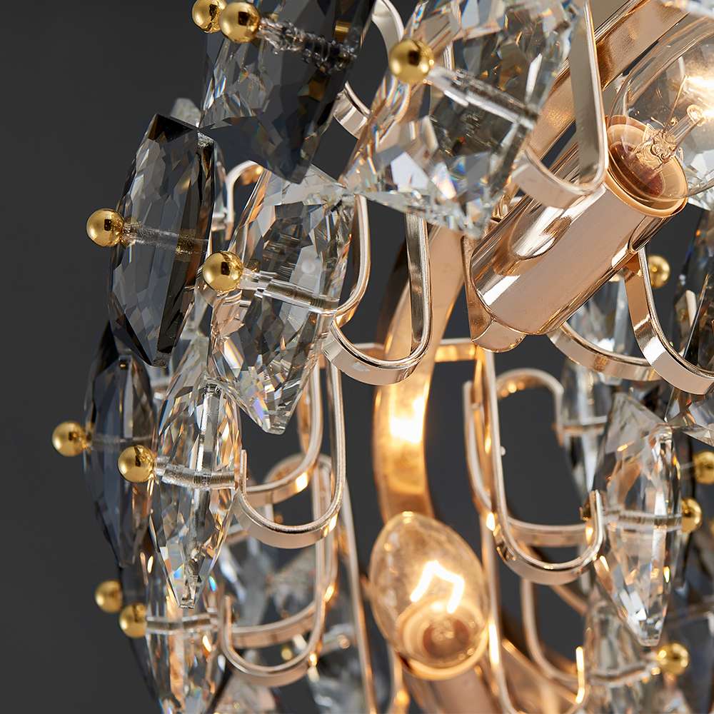 Scale Round Clear Crystal Shade Modern Chandelier Lights - view 6