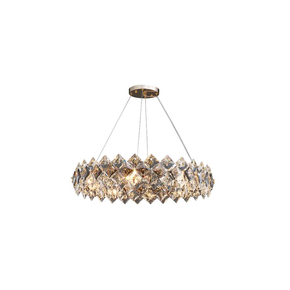 Scale Round Clear Crystal Shade Modern Chandelier Lights - view 9