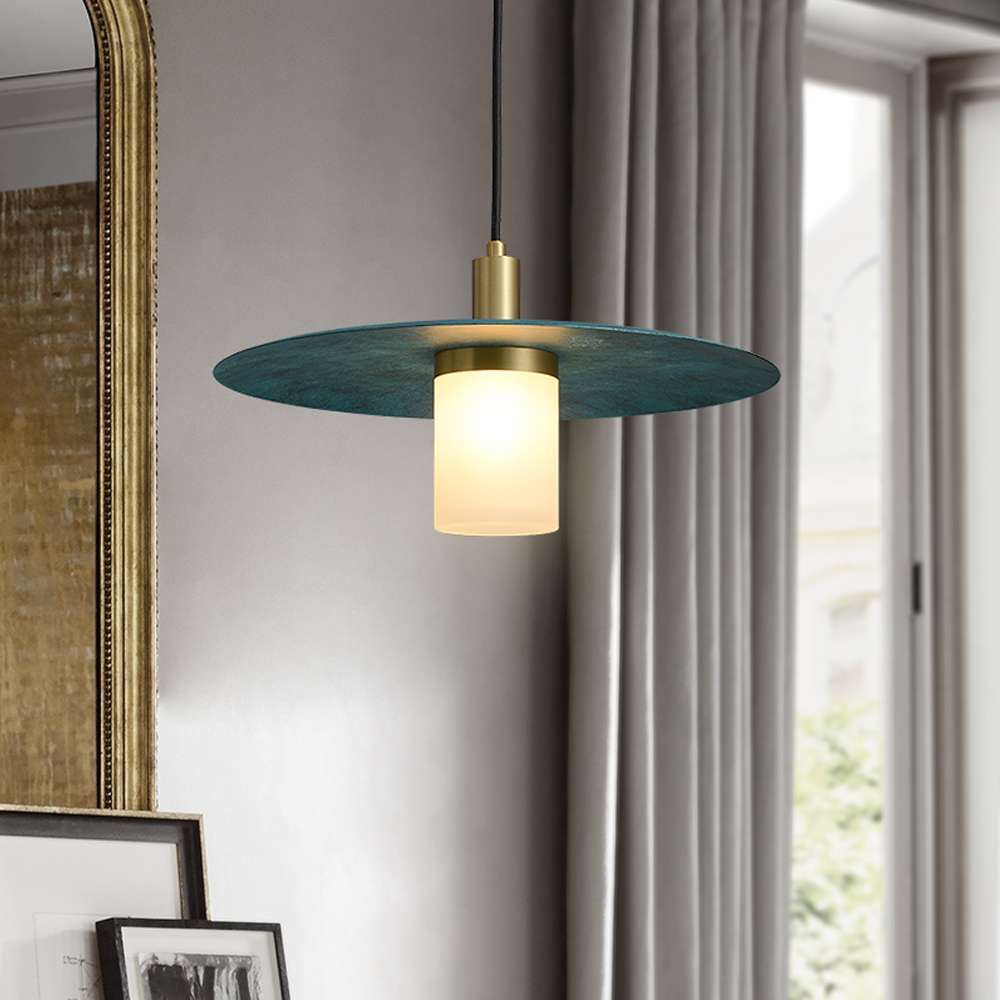 Modern 3-Layers Blue Metal Flying Saucer Hanging Lamp - view 3
