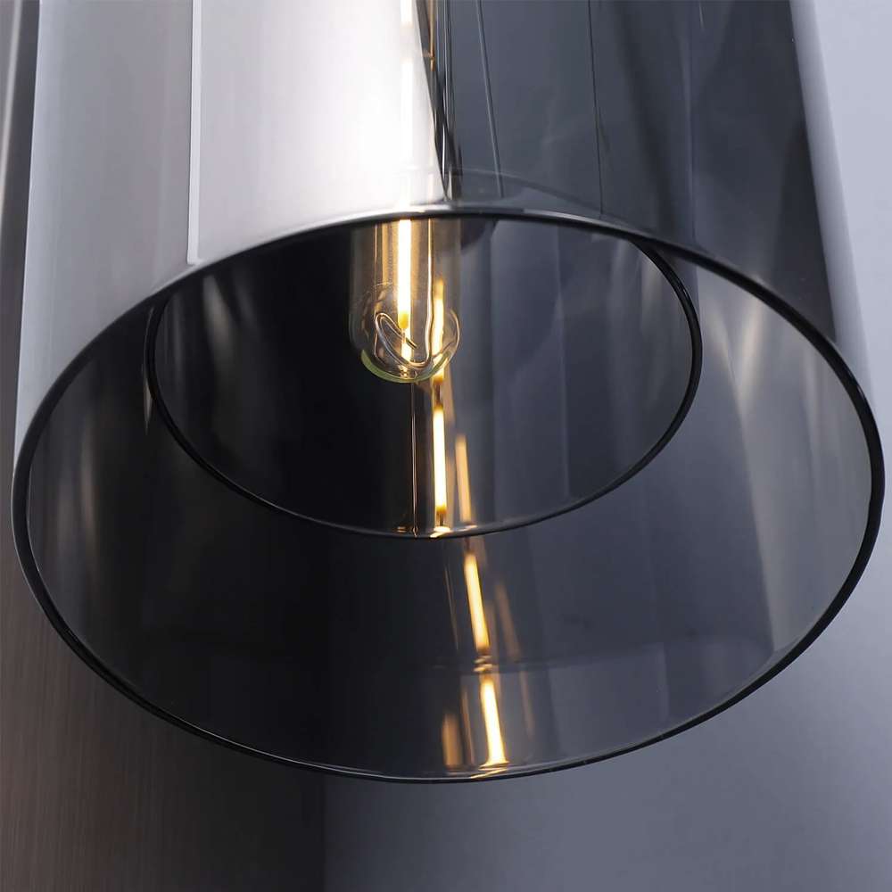 Modern Cloche Petite Matte Black Glass Wall Sconces - view 7