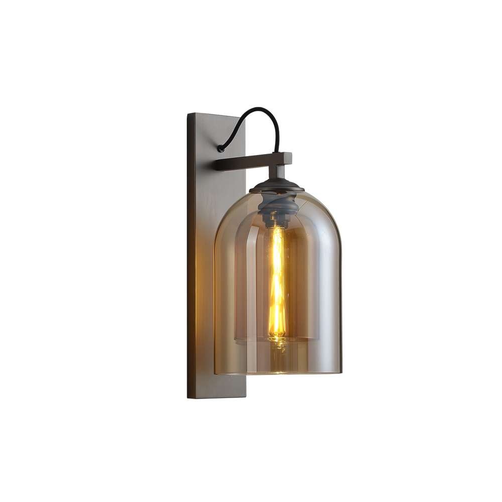 Modern Cloche Petite Matte Black Glass Wall Sconces - view 9