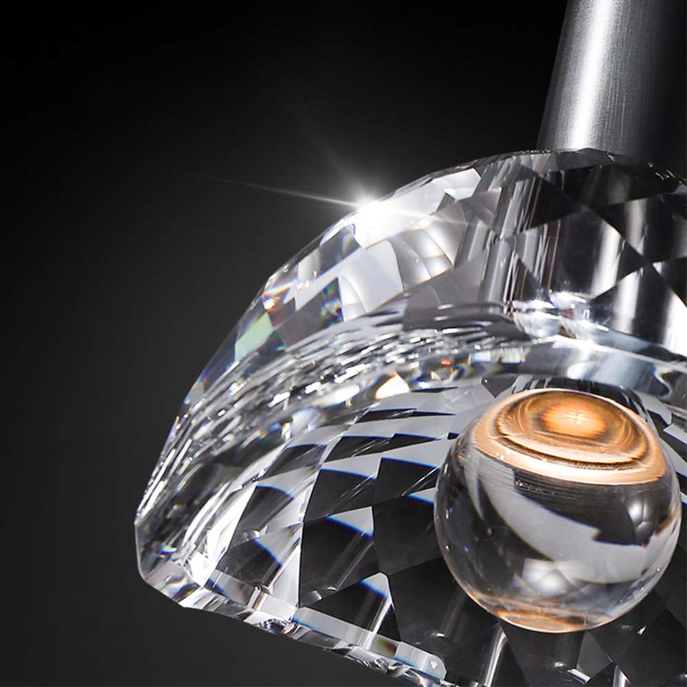 Modern Einstein Clear Glass Pendant Lights in Black - view 3