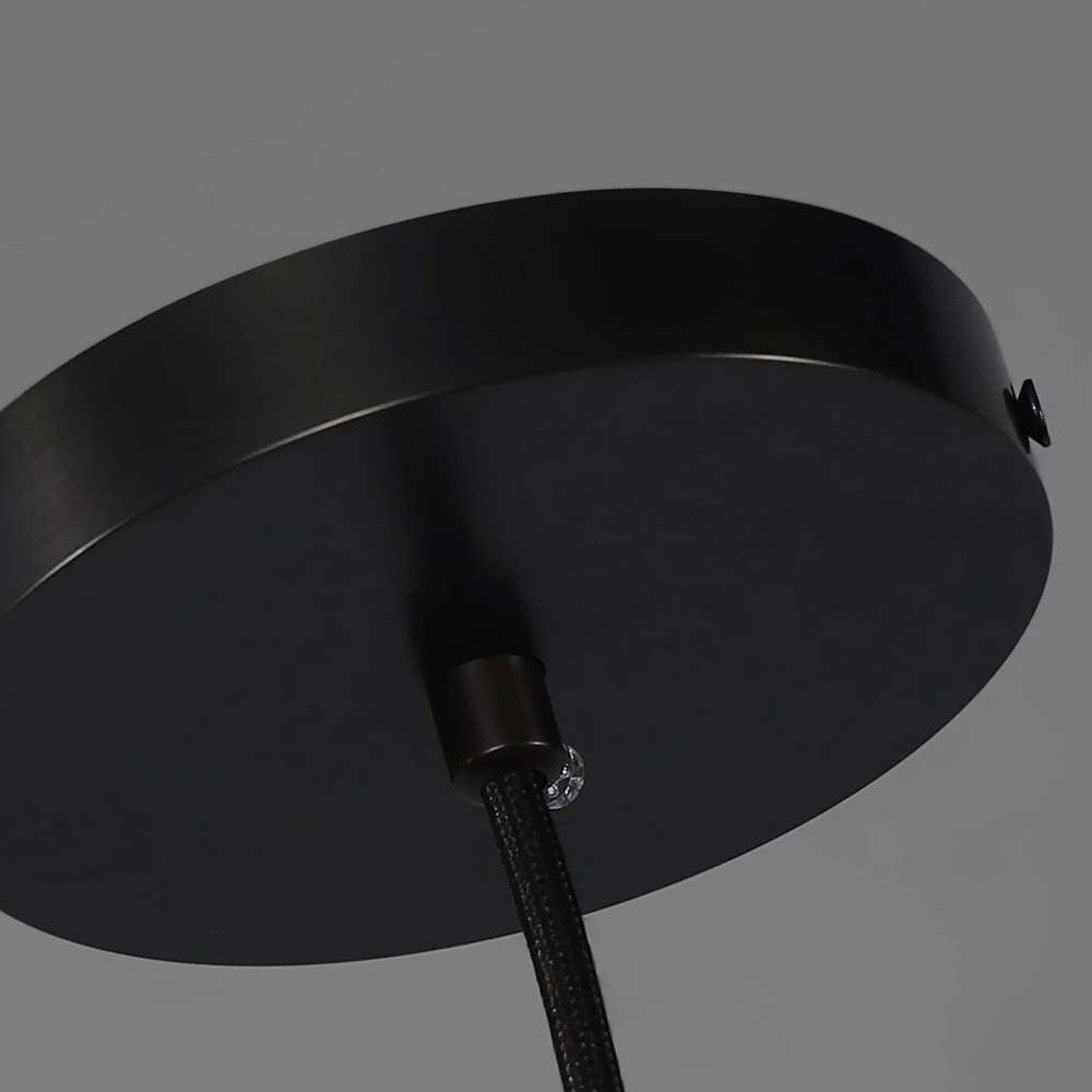Modern Einstein Clear Glass Pendant Lights in Black - view 4