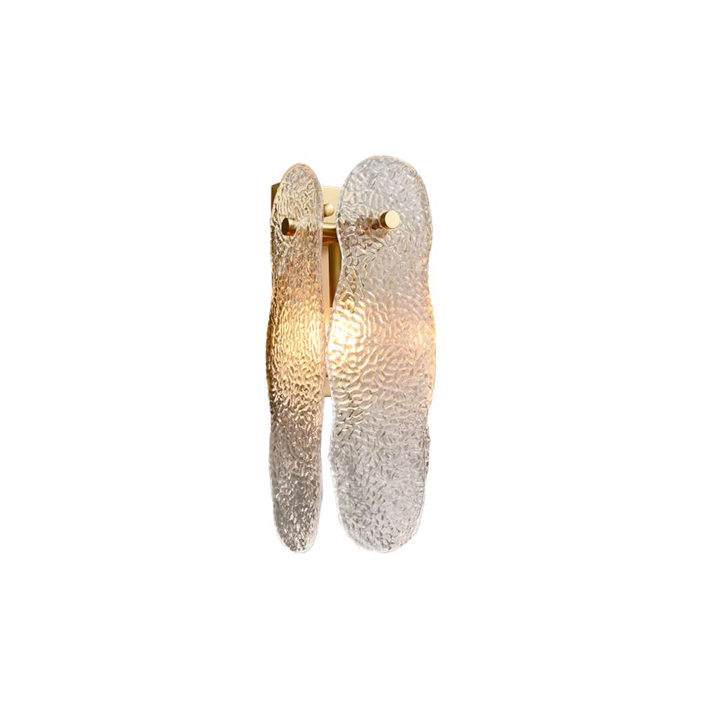 Modern 1-Light Glass Wall Sconces with Water Ripple - view 6