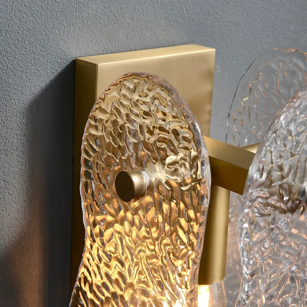 Modern 1-Light Glass Wall Sconces with Water Ripple - view 7