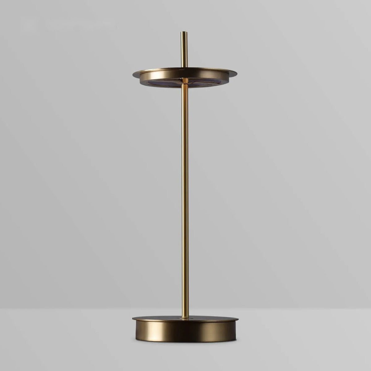 Mid Century Modern Asteria Brass Shade Table Lamps - view 1