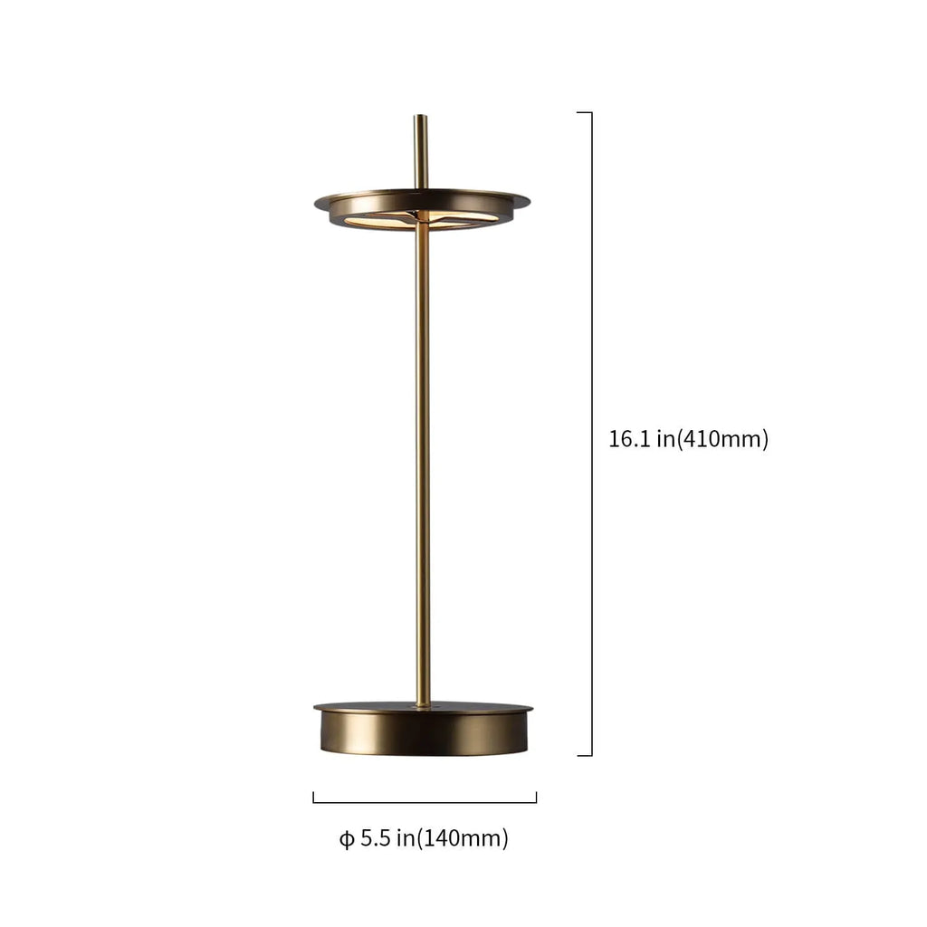 Mid Century Modern Asteria Brass Shade Table Lamps - view 11