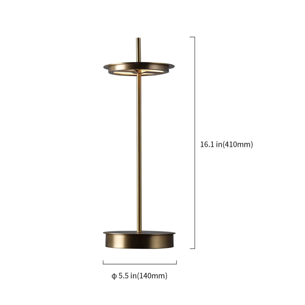 Mid Century Modern Asteria Brass Shade Table Lamps - view 11
