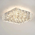 Contemporary Square Clear Kitchen Crystal Ceiling Light - view 1