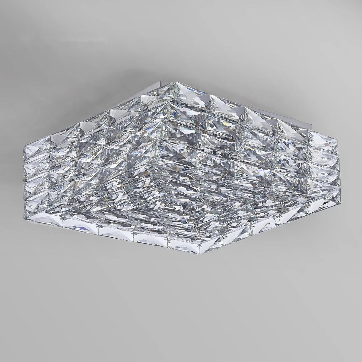Contemporary Square Clear Kitchen Crystal Ceiling Light - view 2