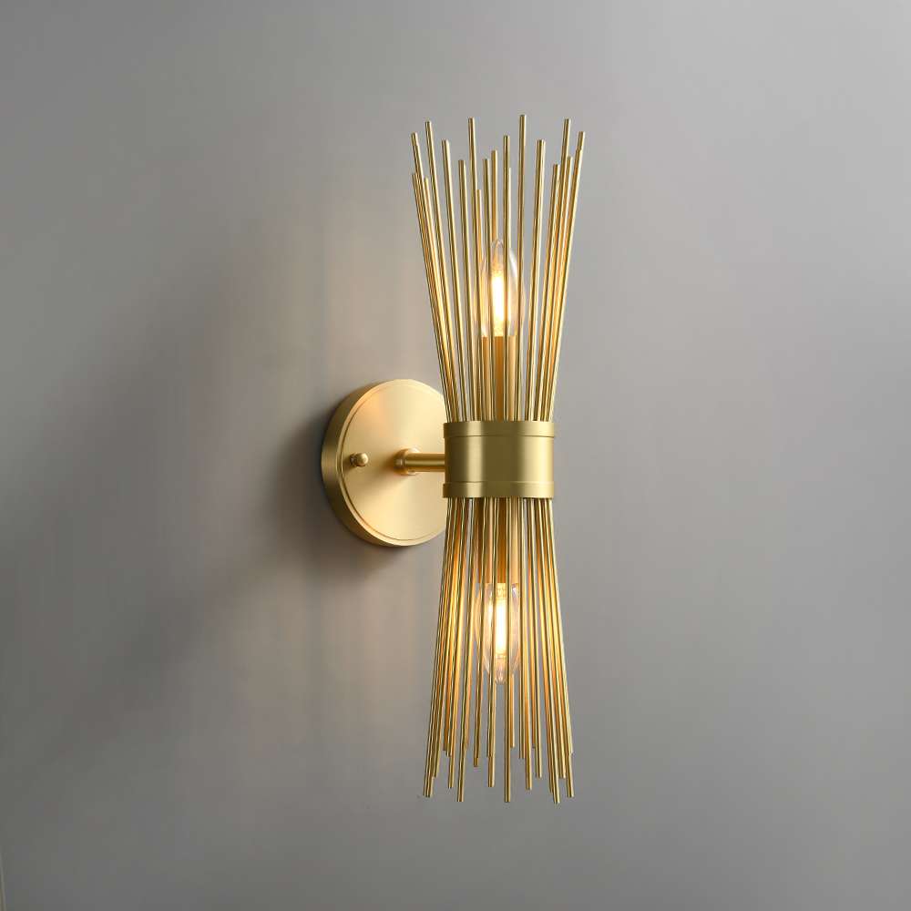 Mid Century Modern Romeo Art Decor Brass Wall Light - view 1