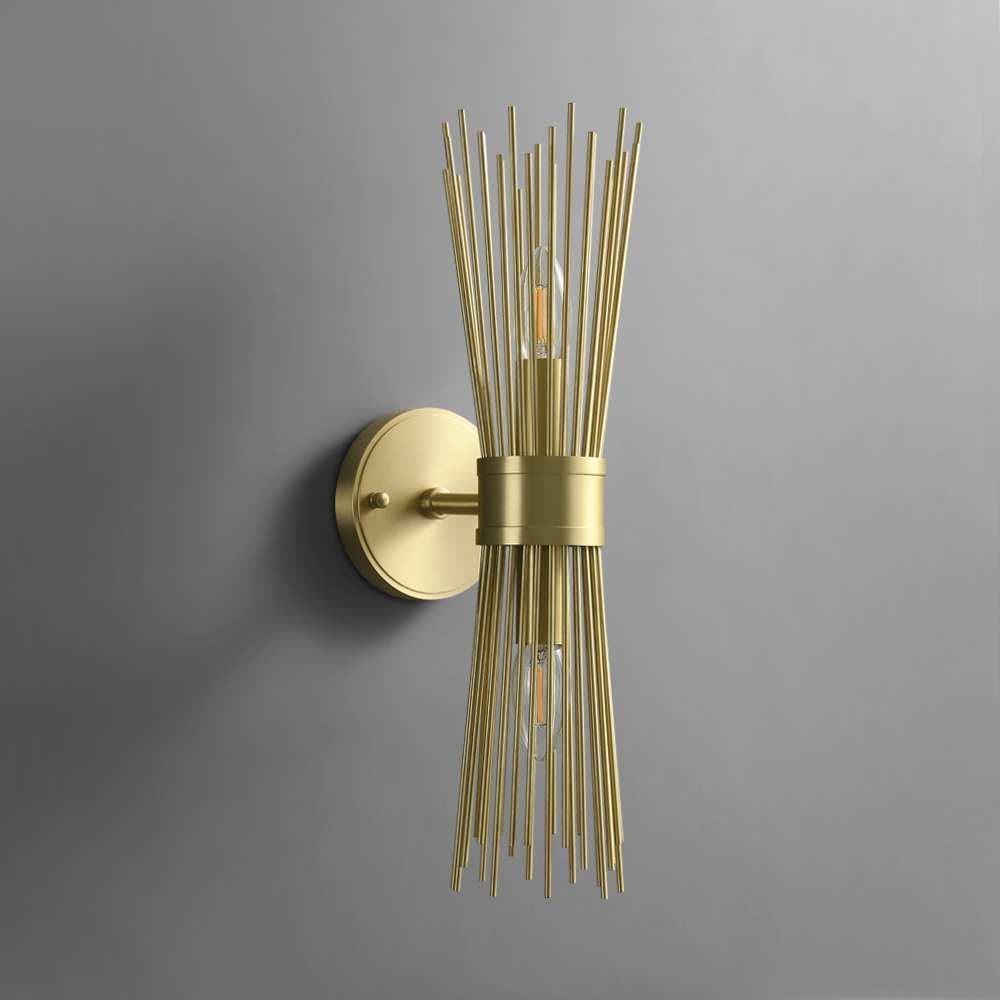 Mid Century Modern Romeo Art Decor Brass Wall Light - view 2