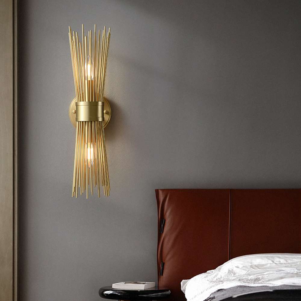 Mid Century Modern Romeo Art Decor Brass Wall Light - view 3