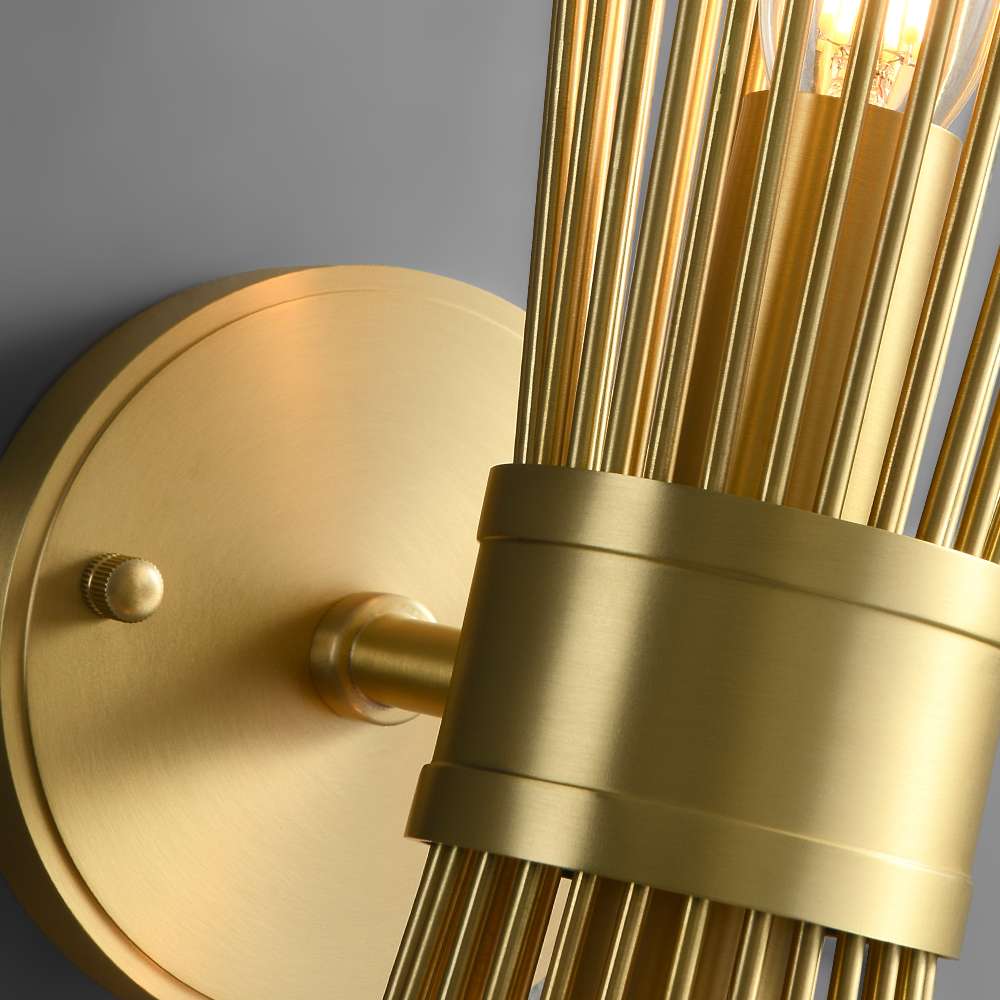 Mid Century Modern Romeo Art Decor Brass Wall Light - view 7