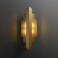 Geometric Gold 2-Light Modern Brass Wall Light for Living Room - view 1